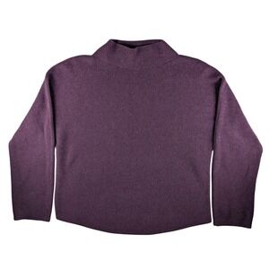 Lululemon Mock‎ Neck Pullover Sweater Ribbed Knit Long Sleeve Purple XS
